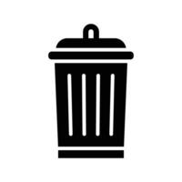 Trash Bin Vector Glyph Icon For Personal And Commercial Use.