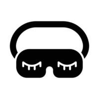 Sleep Mask Vector Glyph Icon For Personal And Commercial Use.