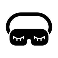 Sleep Mask Vector Glyph Icon For Personal And Commercial Use.