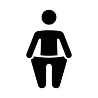 Weight Loss Vector Glyph Icon For Personal And Commercial Use.