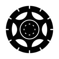 Tire Vector Glyph Icon For Personal And Commercial Use.