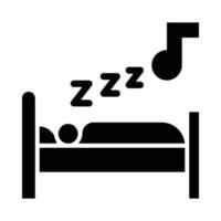 Sleeping Vector Glyph Icon For Personal And Commercial Use.