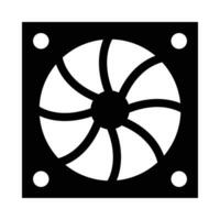 Computer Fan Vector Glyph Icon For Personal And Commercial Use.