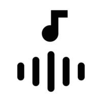 Sound Waves Vector Glyph Icon For Personal And Commercial Use.