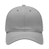 Blank gray baseball cap isolated on transparent background. Template Mock up. Front view. AI Generative png