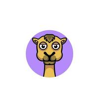 Camel head mascot vector
