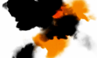 abstract black and orange paint png