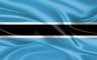 3d waving realistic silk national flag of Botswana. Happy national day Botswana flag background. close up photo