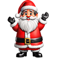 Christmas  Santa Claus cartoon character isolated on transparent background PNG AI Generative