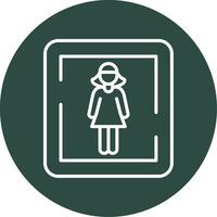 Female Toilet Sign Vector Icon