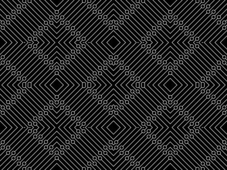 Circle and Lines Motifs Pattern, can use for Background, Fashion, Fabric, Textile, Wallpaper, Cover, Tile, Carpet Pattern, Wrapping and or for Graphic Design Element. Vector Illustration