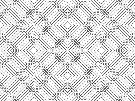Circle and Lines Motifs Pattern, can use for Background, Fashion, Fabric, Textile, Wallpaper, Cover, Tile, Carpet Pattern, Wrapping and or for Graphic Design Element. Vector Illustration