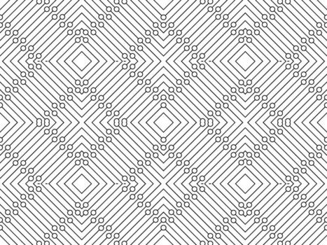 Circle and Lines Motifs Pattern, can use for Background, Fashion, Fabric, Textile, Wallpaper, Cover, Tile, Carpet Pattern, Wrapping and or for Graphic Design Element. Vector Illustration