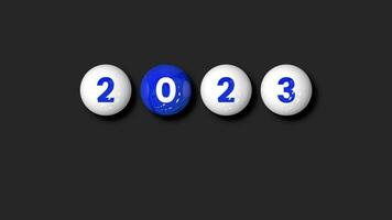 content Nouveau année 2024 et joyeux Noël, sport billard des balles Nouveau année concept 3d le rendu, luma mat sélection de billard Balle video