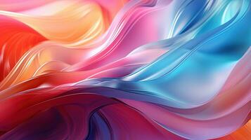 gradient harmony in technicolor, digital art illustration, Generative AI photo