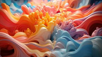 vibrant paper universe, digital art illustration, Generative AI photo