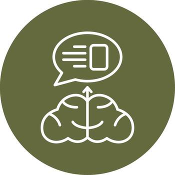 icono de vector de pensamiento