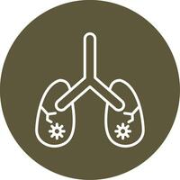 icono de vector de pulmones