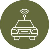 Autonomous Car Vector Icon