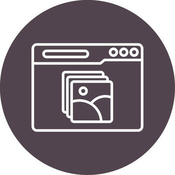 icono de vector de galería