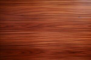 Sapele wood exhibiting a medium reddish brown hue and distinct figure wood texture, AI Generated photo