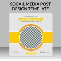 digital marketing social media post design template for grow your online business vector