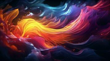 radiant modern color fusion, digital art illustration, Generative AI photo