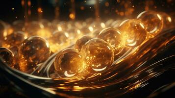 illuminated gilded holographs, digital art illustration, Generative AI photo
