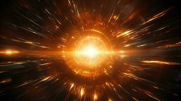 radiant lens flare symphony, digital art illustration, Generative AI photo