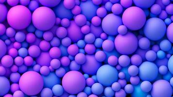 Abstract background with many dreamy neon flying glowing spheres. Background for future digital technology, data science, particles, digital world, cyberspace and landing page photo