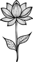 lotus flower cartoon vector