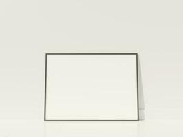 Mockup poster frame in minimalist modern interior background photo