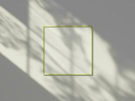 marco Bosquejo colgando en el pared con mínimo ventana sombra foto