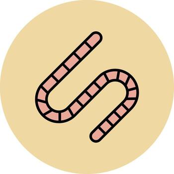 lombriz intestinal vector icono