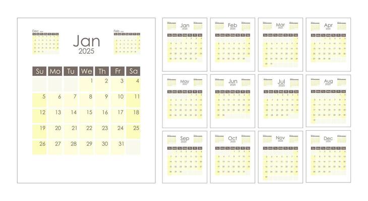 激安大特価！ starts Week vertical. template 2025 Calendar on With Sunday. スノーボード