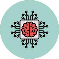 icono de vector de inteligencia artificial