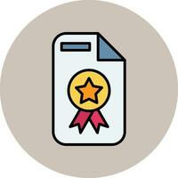 icono de vector de certificado