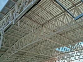 steel roof structure objects on technology, architecture photo
