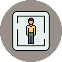 Male Toilet Sign Vector Icon