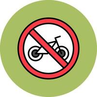 No bicicleta vector icono