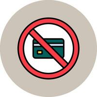 No Credit Card Vector Icon