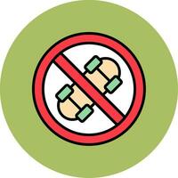 No Skateboard Vector Icon