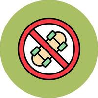 No Skateboard Vector Icon