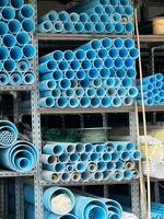 plastic pipe in a factory photo