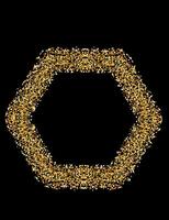 antecedentes con brillante oro poligonal marco, oro antecedentes para letras vector