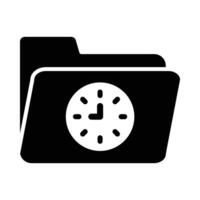 Clock Vector Glyph Icon For Personal And Commercial Use.