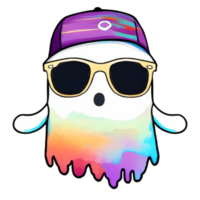 fantasma fofa hiphop chapéu ai generativo png