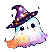 fantasma bruja sombrero ai generativo png