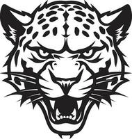salvaje gracia negro leopardo emblema valor en negro leopardo vector logo diseño