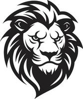 Savage Elegance A Hunt for Excellence in Black Lion Emblem Graceful Dominance The Untamed Beauty of Lion Logo vector